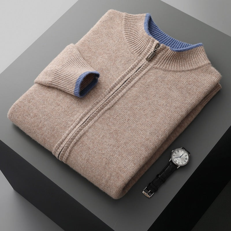 Elite Contrast Half-Zip Cardigan