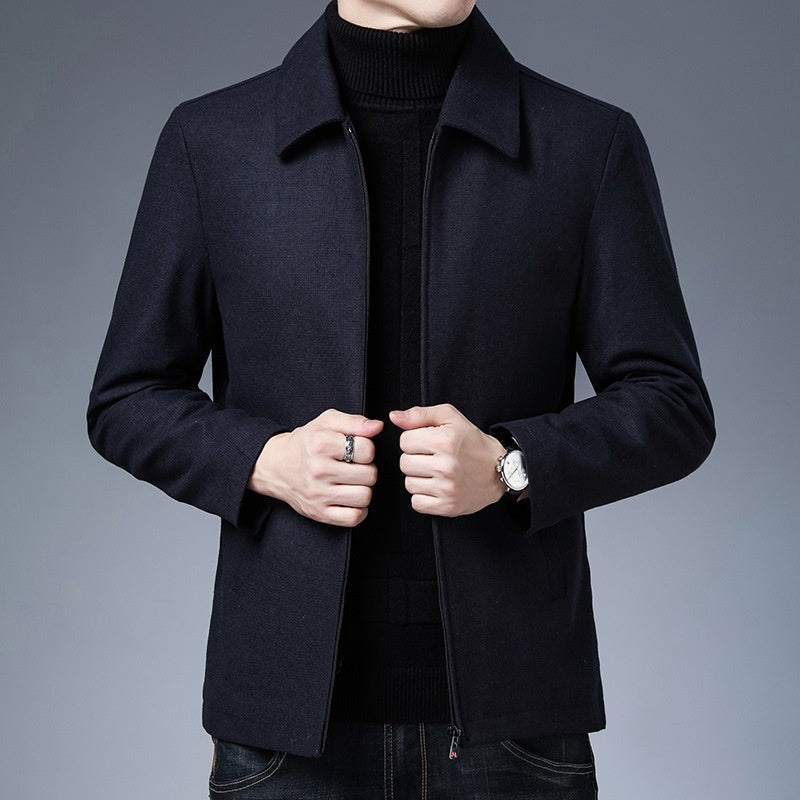 Classic Polo Collar Zipper Jacket
