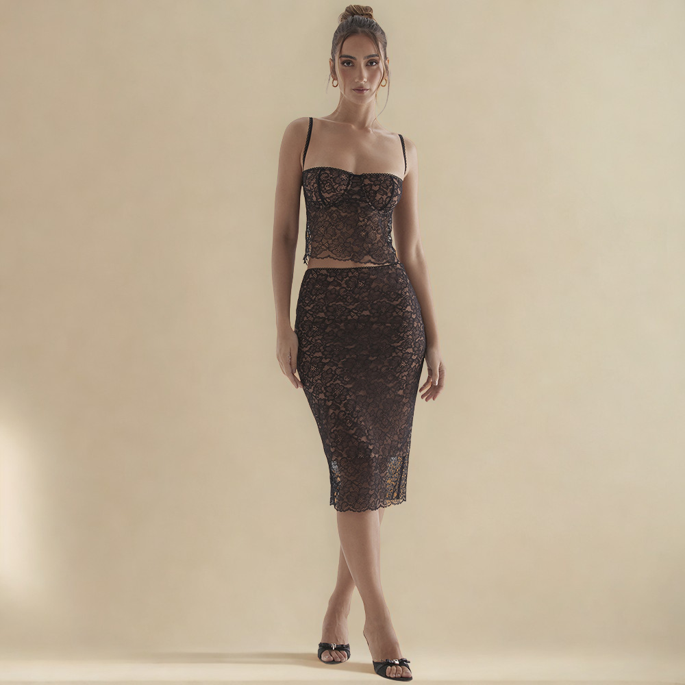 Women’s Lace Sling Slim Fit Two-Piece Set