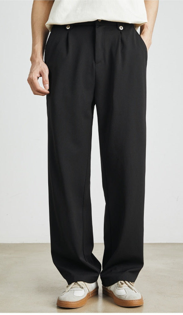 Relaxed Silky Straight Pants