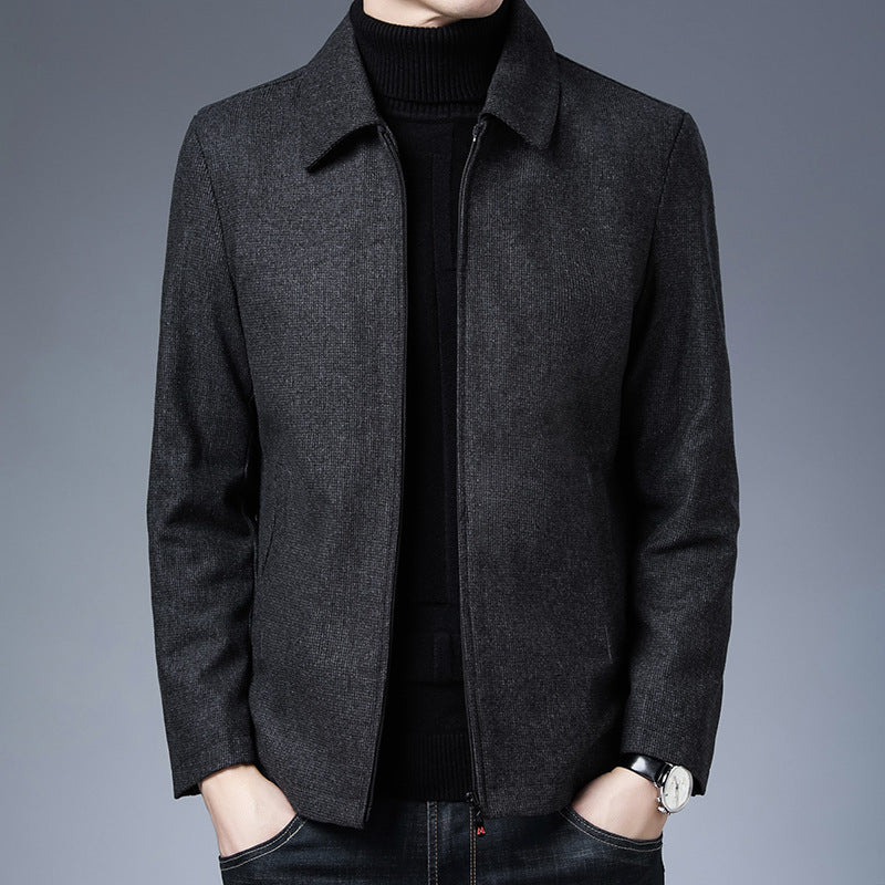 Classic Polo Collar Zipper Jacket