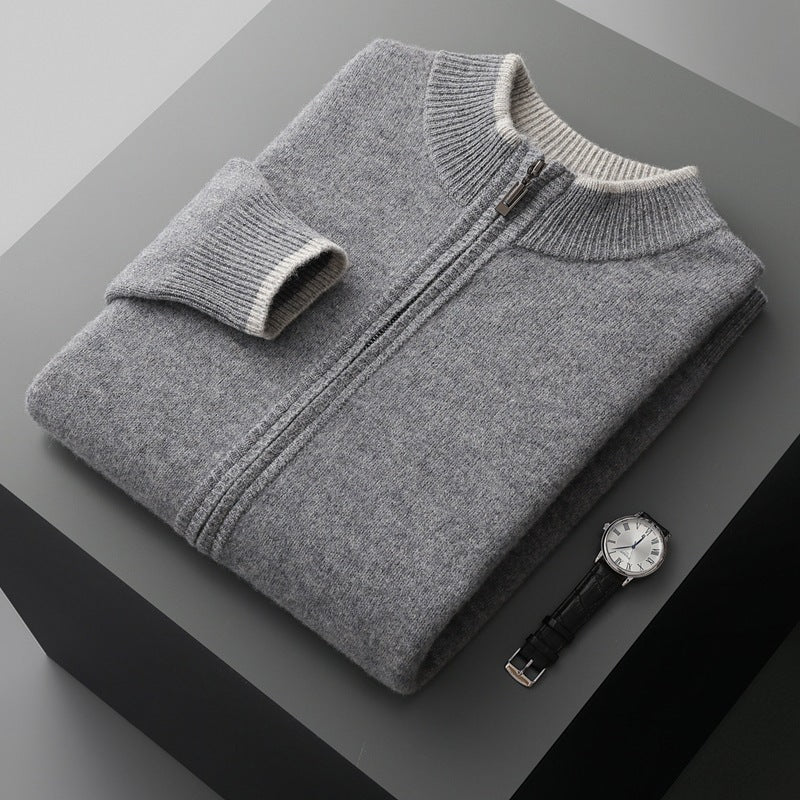 Elite Contrast Half-Zip Cardigan