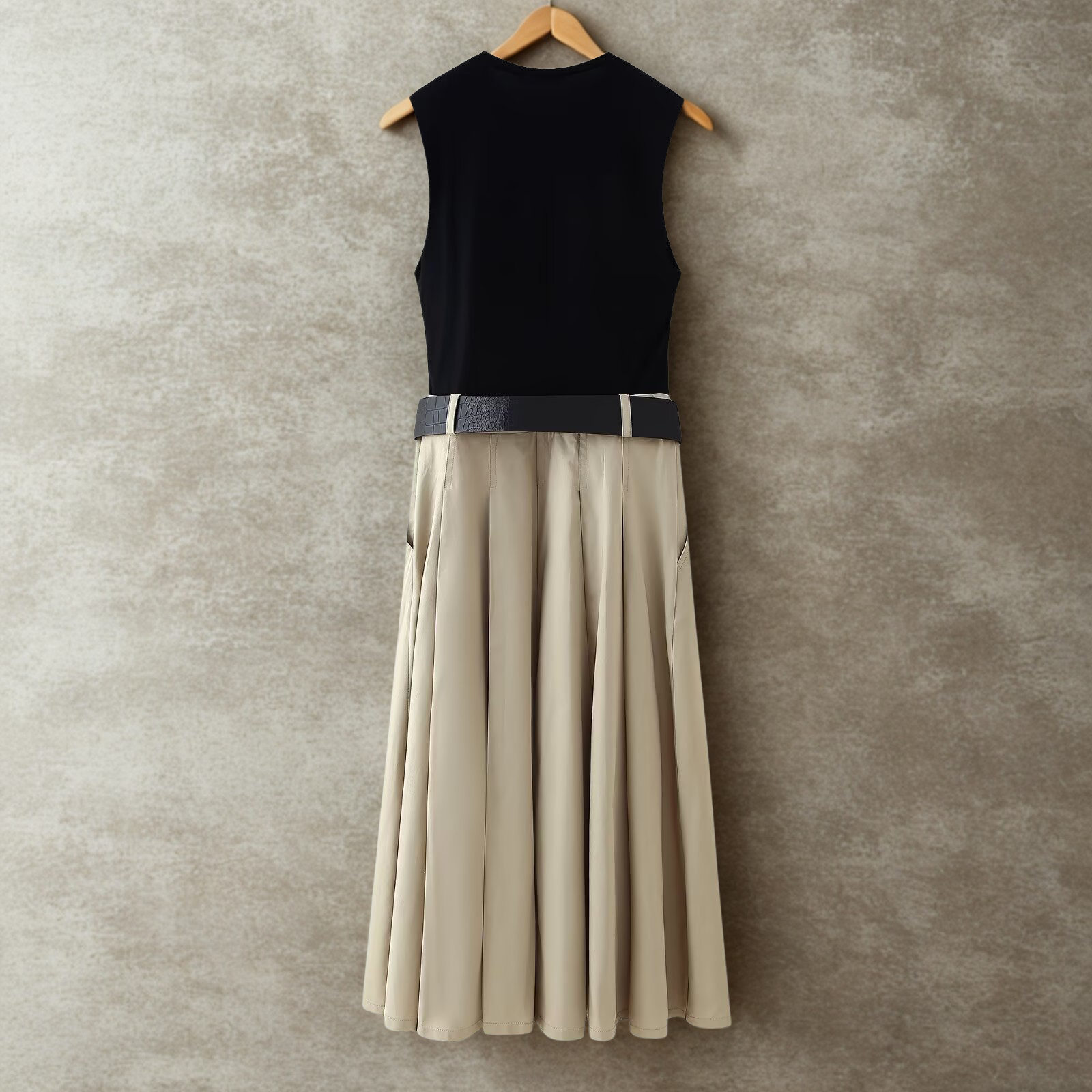 High Waist A-Line Pleated Skirt