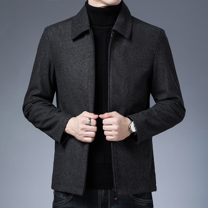 Classic Polo Collar Zipper Jacket