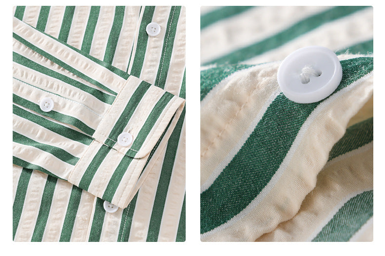 Men’s Striped Long Sleeve Casual Fashion Shirt