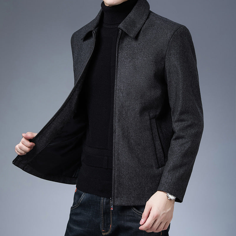 Classic Polo Collar Zipper Jacket