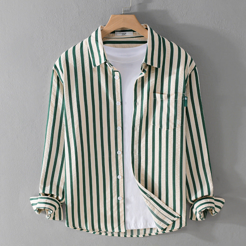 Men’s Striped Long Sleeve Casual Fashion Shirt